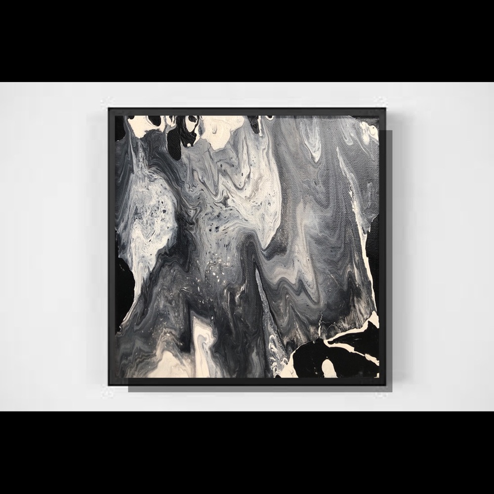 Black and white flow art